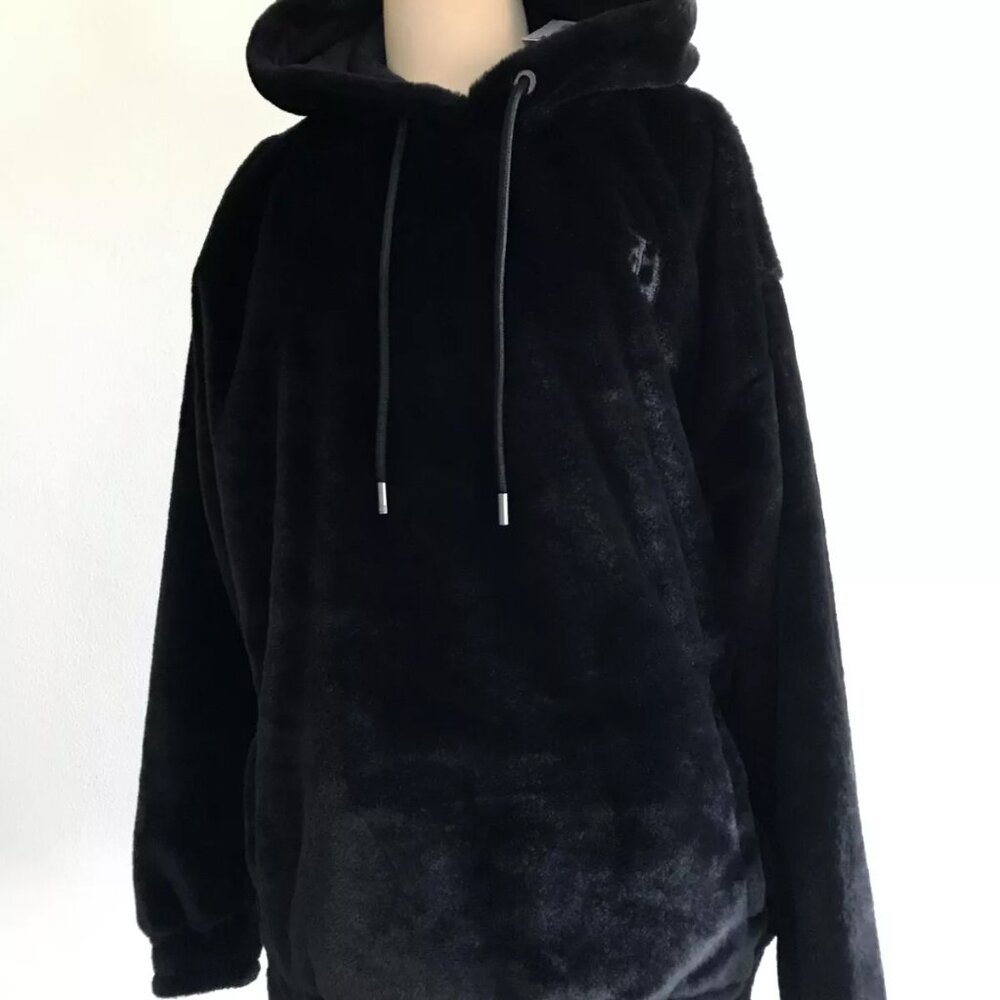 Apparis Juicy Couture Black Hoodie Faux Fur Large
